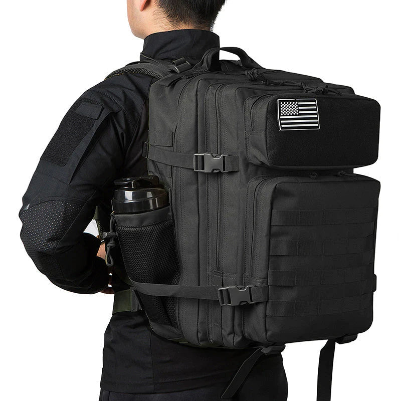 Mochila Tática Militar Preta 50L